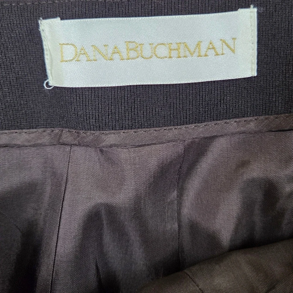 Black Wool Blend Pencil Skirt Size 10 Dana Buchman High Waist Pockets  24